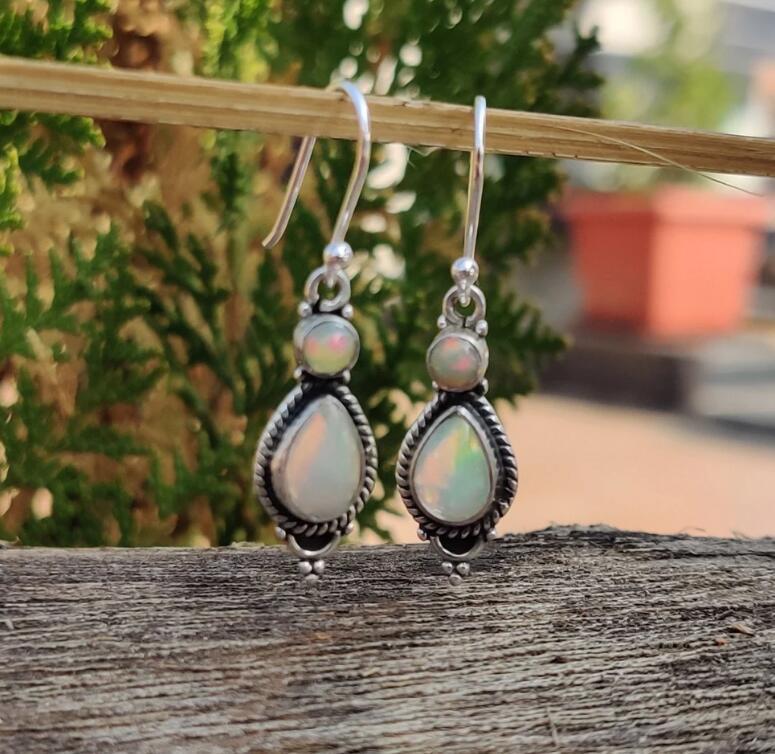 Turquoise Boho Cross Earrings - product image 1
