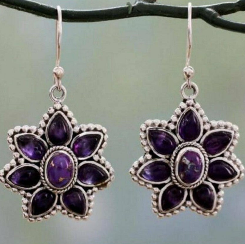 Earrings Inlaid with Sea Blue Topaz for Women Creative Rotating Water Drop - product image 13
