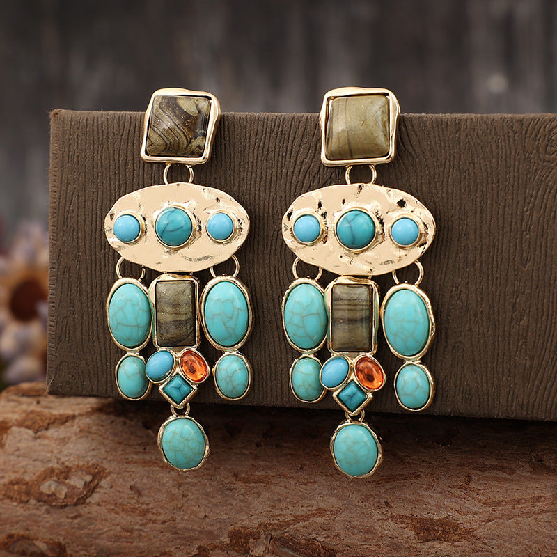 Turquoise Cross Earrings - product image 2