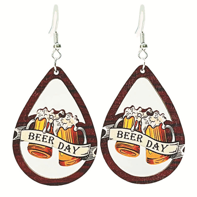 Vintage Cross Wood Earrings - product image 5