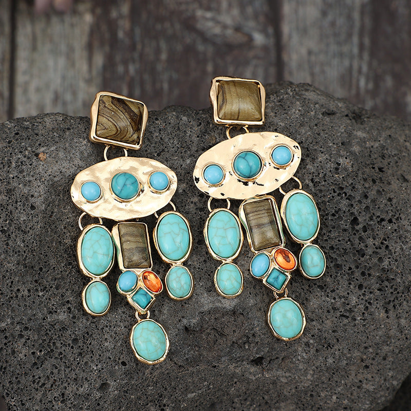 Turquoise Cross Earrings - product image 4