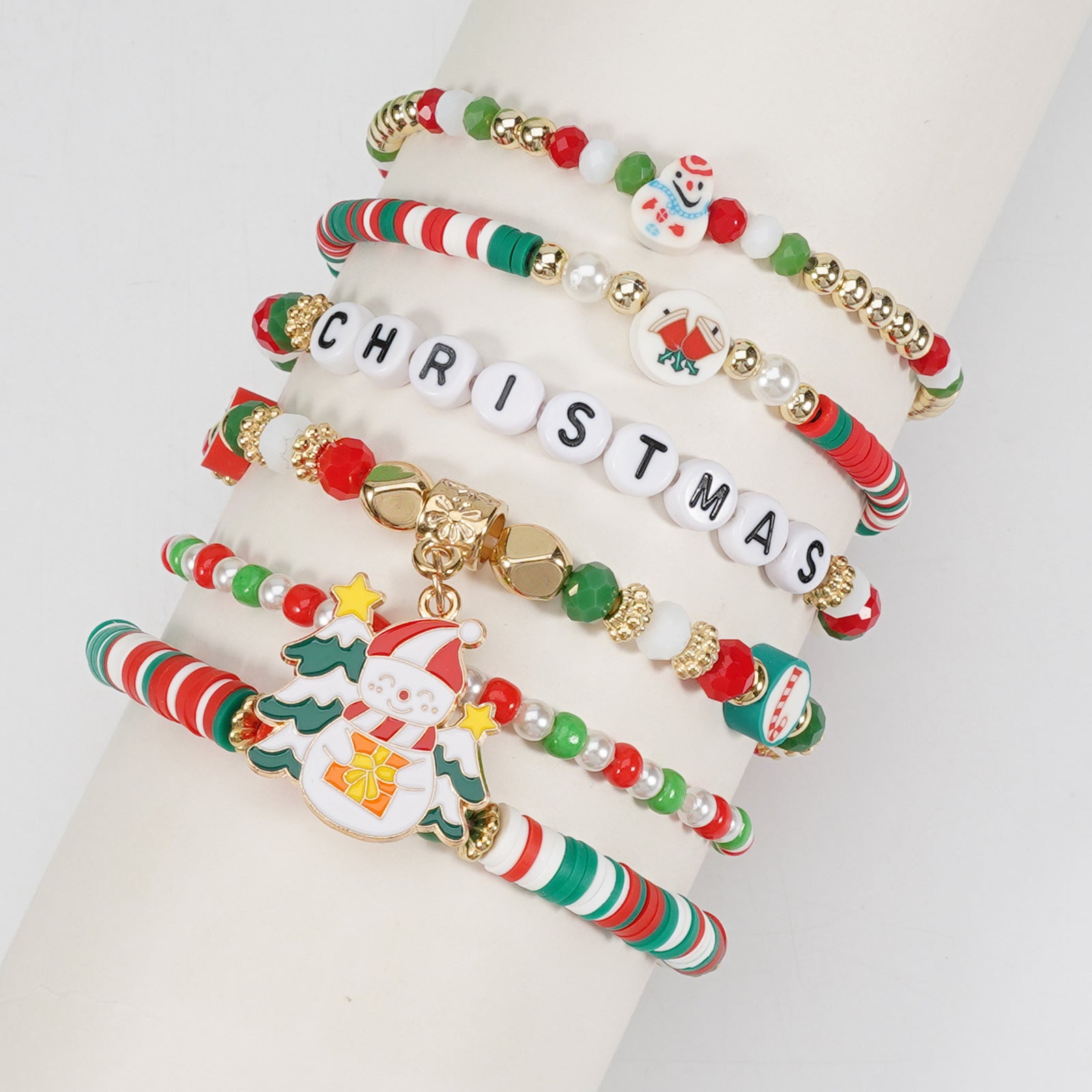 Christmas Bracelet Set Holiday Accessories Snowman Santa Claus Reindeer - product image 32