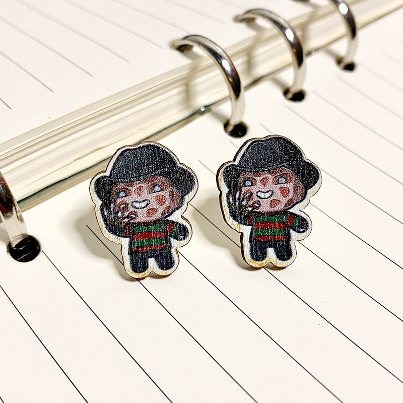 Statement Cross Wood Earrings