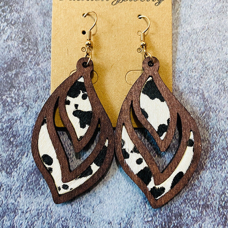 Western Vintage Geometric Cross Earrings