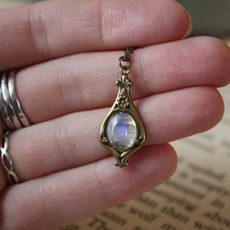 Vintage Floral Moon Necklace - product image 3