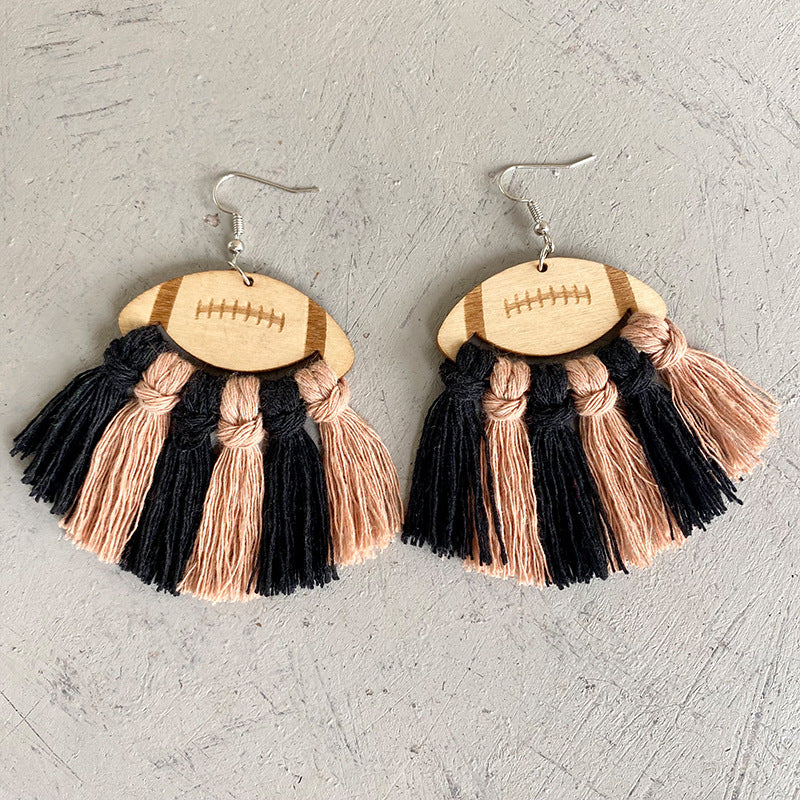 Cross Wood Earrings - product image 3
