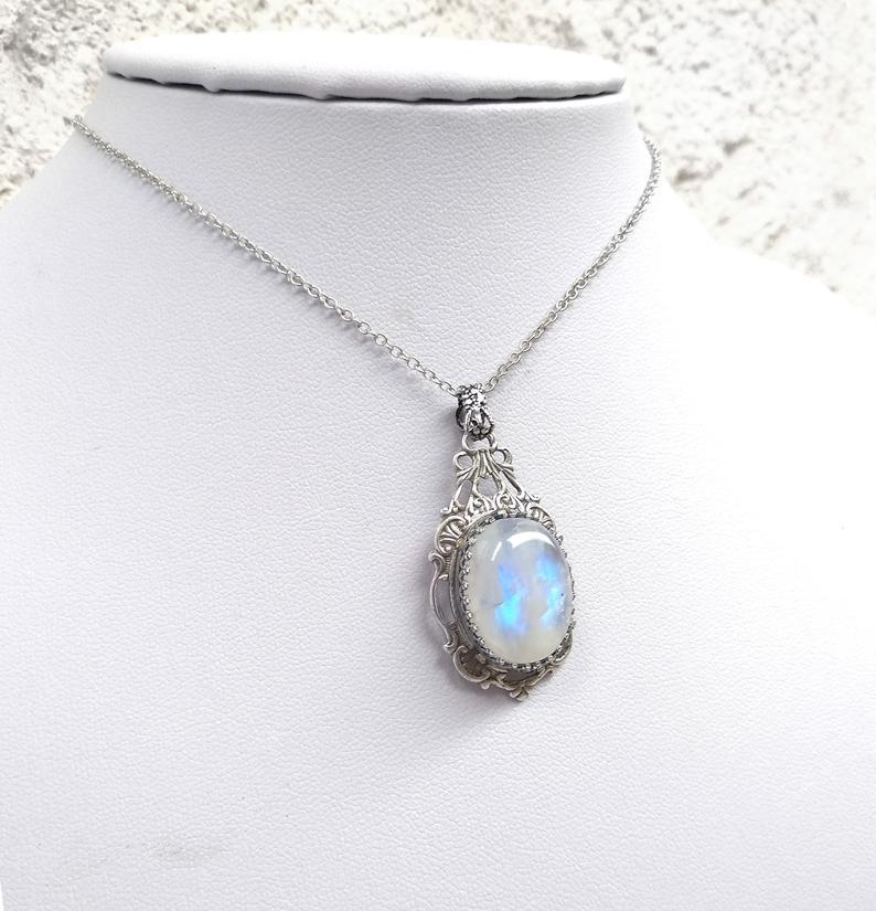 Vintage Moon Cross Necklace for Women