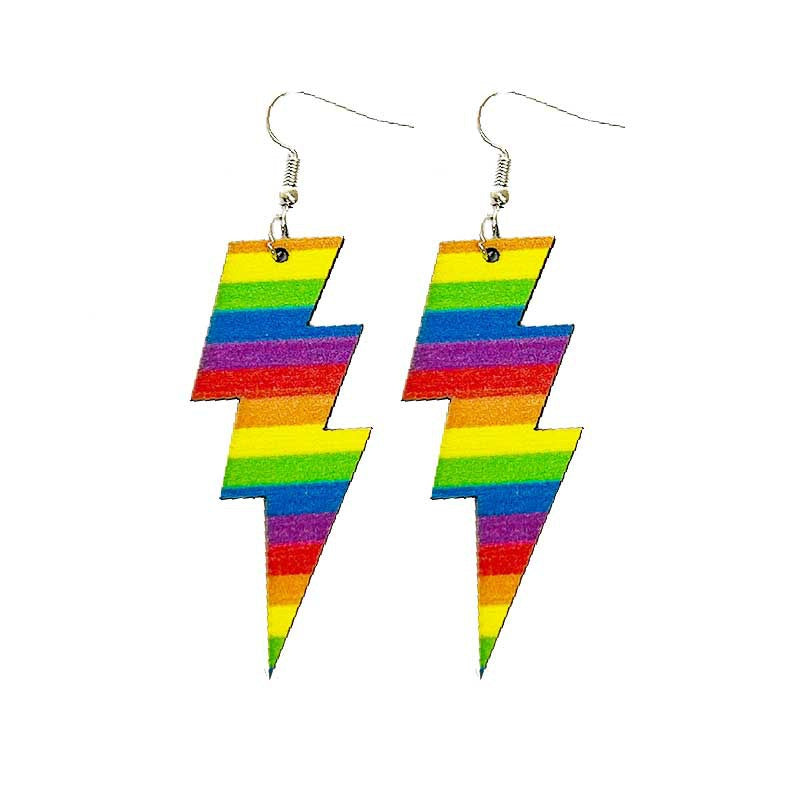 Floral Cross Wood Earrings - product image 5