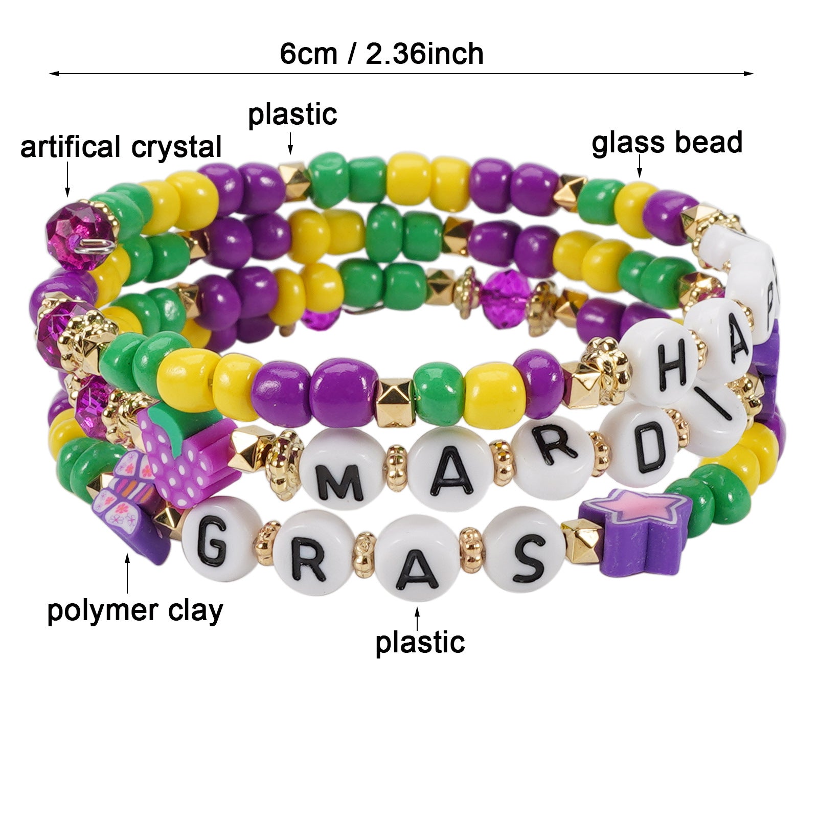 Cross Beaded Bracelet - product image 4