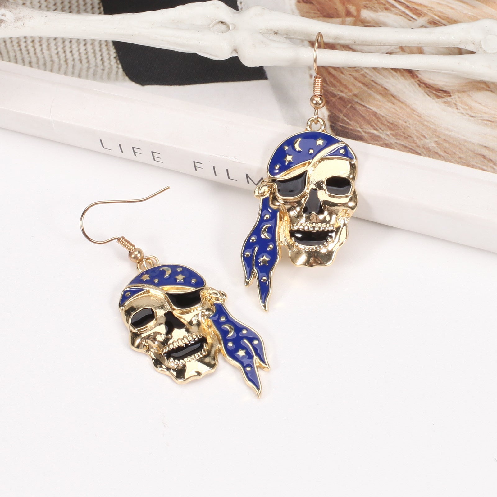 Pumpkin Hat Ghost Skull Bat Spider Web Pattern Earrings Halloween Party Ear - product image 25