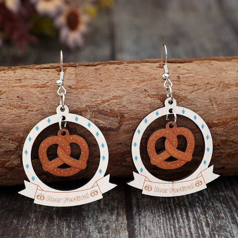 Geometric Wood Earrings - product image 4