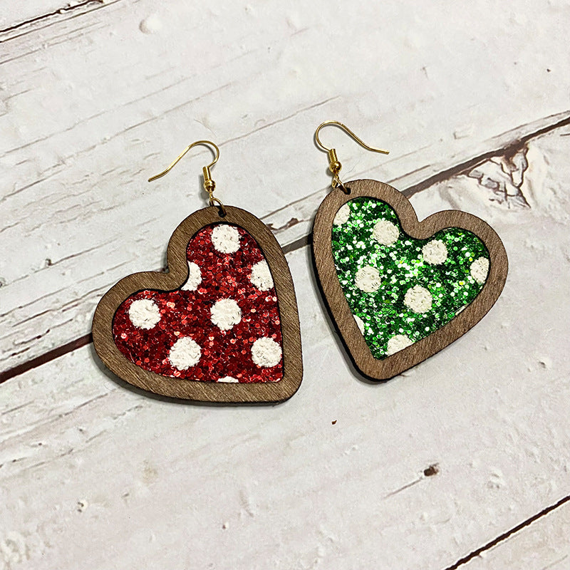 Vintage Heart Leather Earrings - product image 2