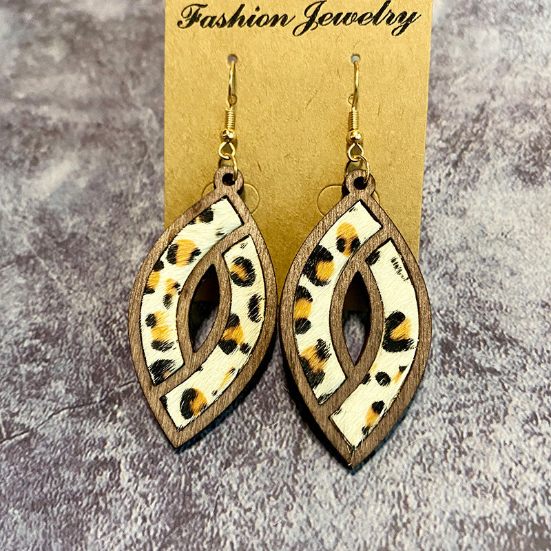 Western Vintage Cross Leather Earrings - product image 6