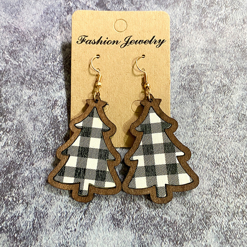Vintage Cross Wood Earrings - product image 7