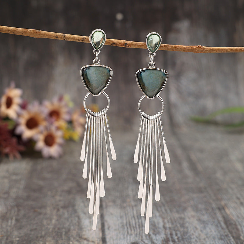 Boho Vintage Geometric Cross Earrings - product image 2