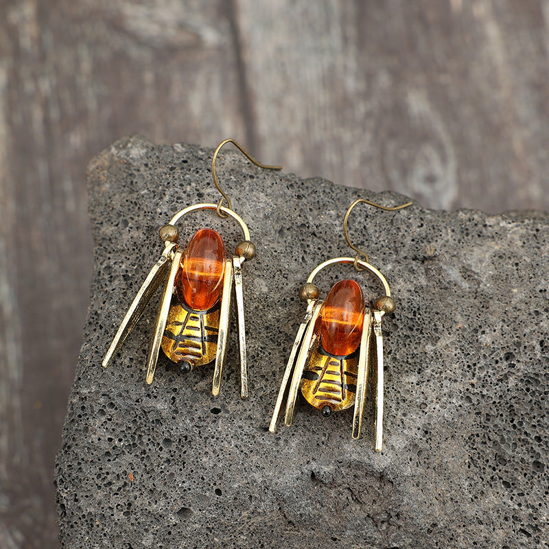 Vintage Cross Bee Earrings - product image 9