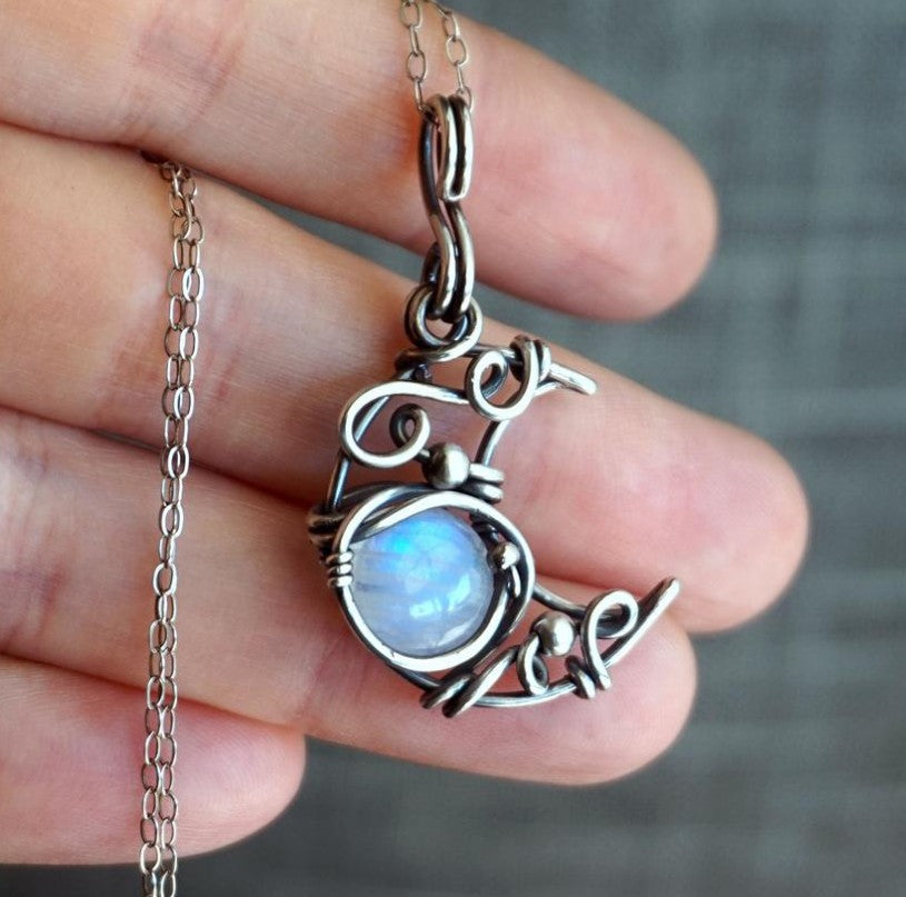 Boho Vintage Moon Cross Necklace - product image 4