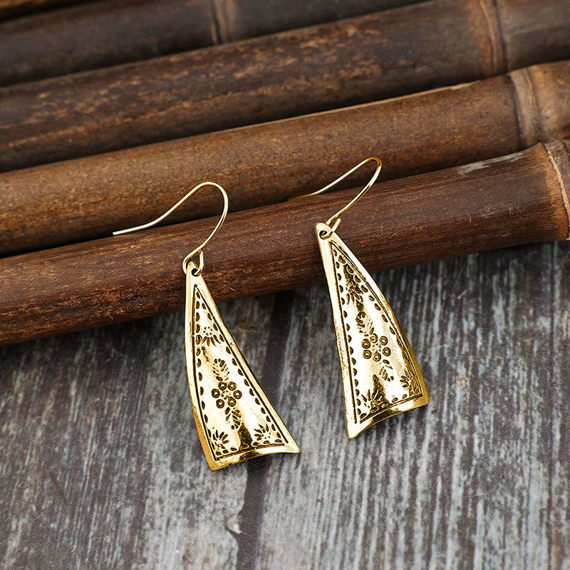 Boho Vintage Geometric Floral Cross Earrings - product image 14