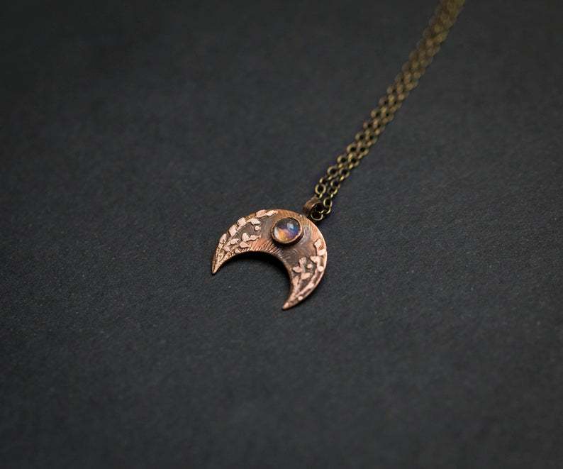 Boho Vintage Moon Cross Necklace - product image 2