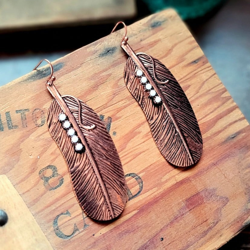 Vintage Feather Earrings - product image 2