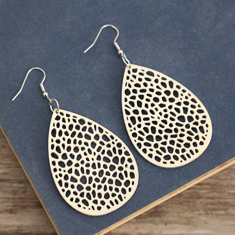Vintage Cross Leather Earrings - product image 4