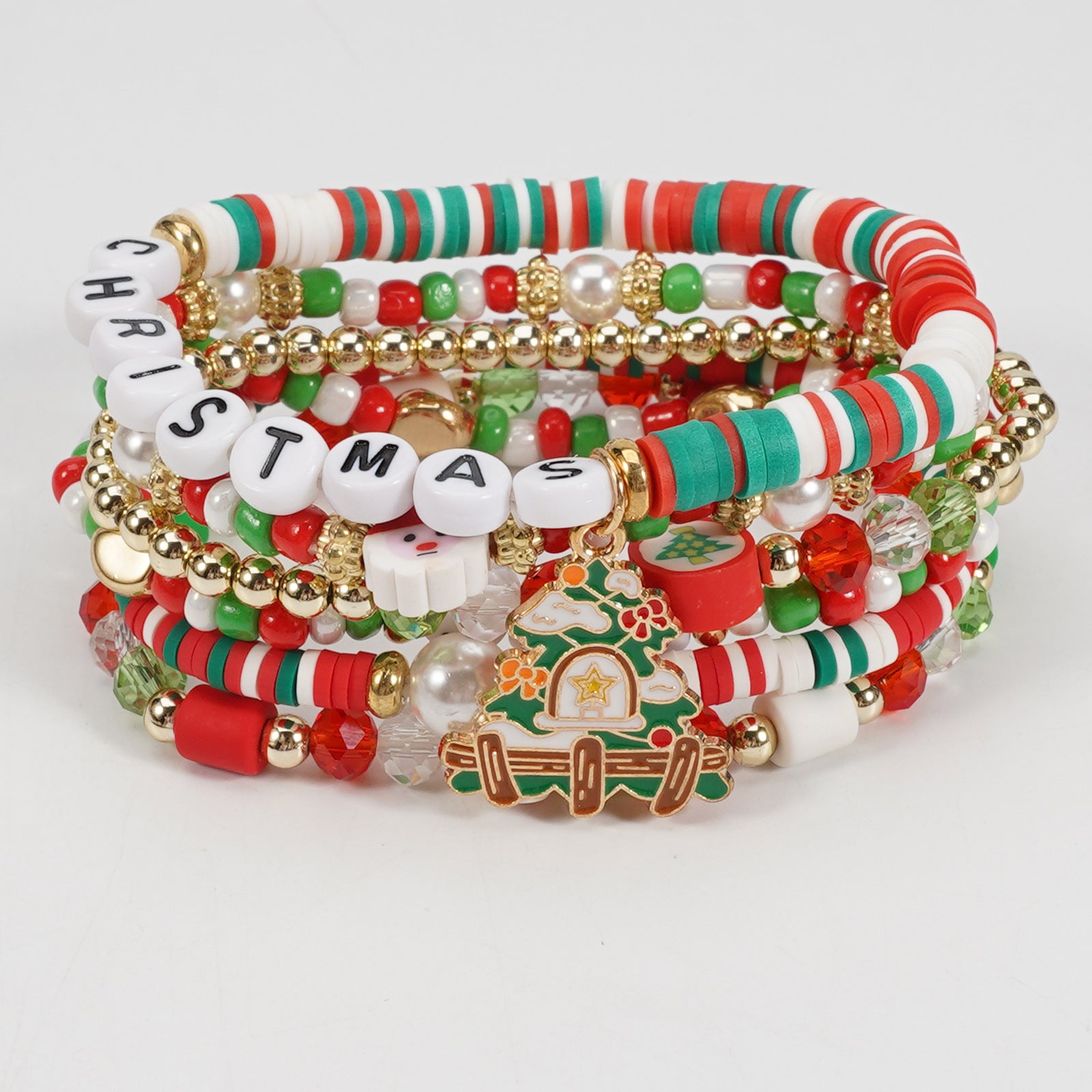 Christmas Bracelet Set Holiday Accessories Snowman Santa Claus Reindeer - product image 21