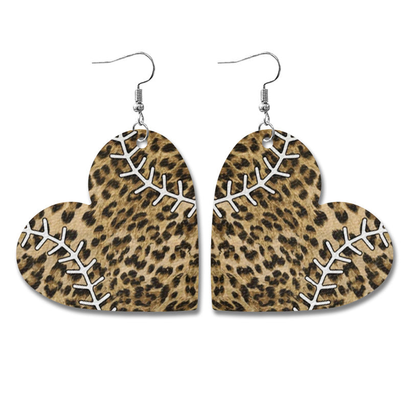 Heart Cross Leather Earrings - product image 2