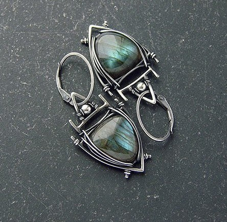 Earrings Inlaid with Sea Blue Topaz for Women Creative Rotating Water Drop - product image 51