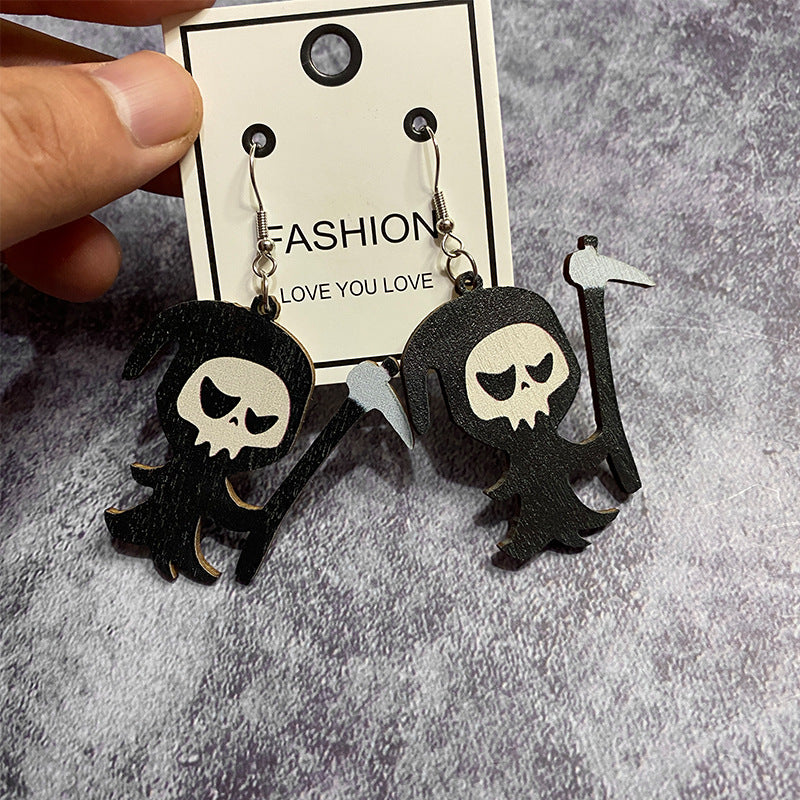 Cross Wood Earrings - product image 2