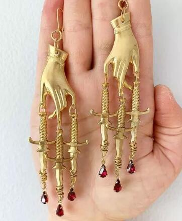 Vintage Statement Cross Earrings - product image 1