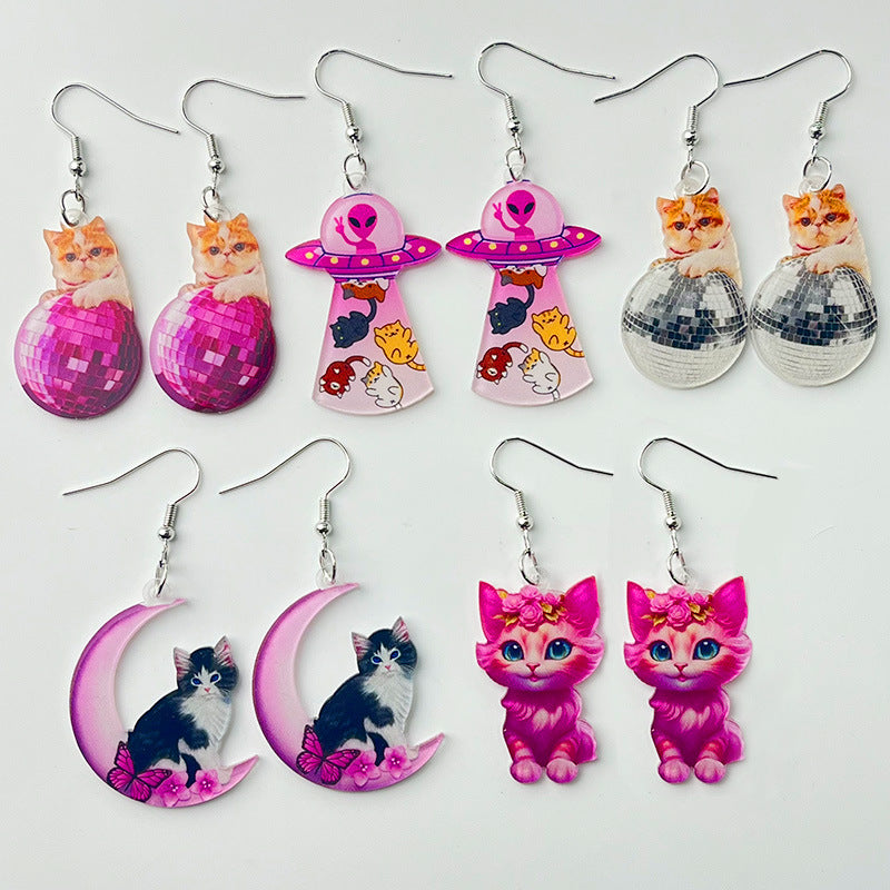 Moon Acrylic Earrings - product image 2
