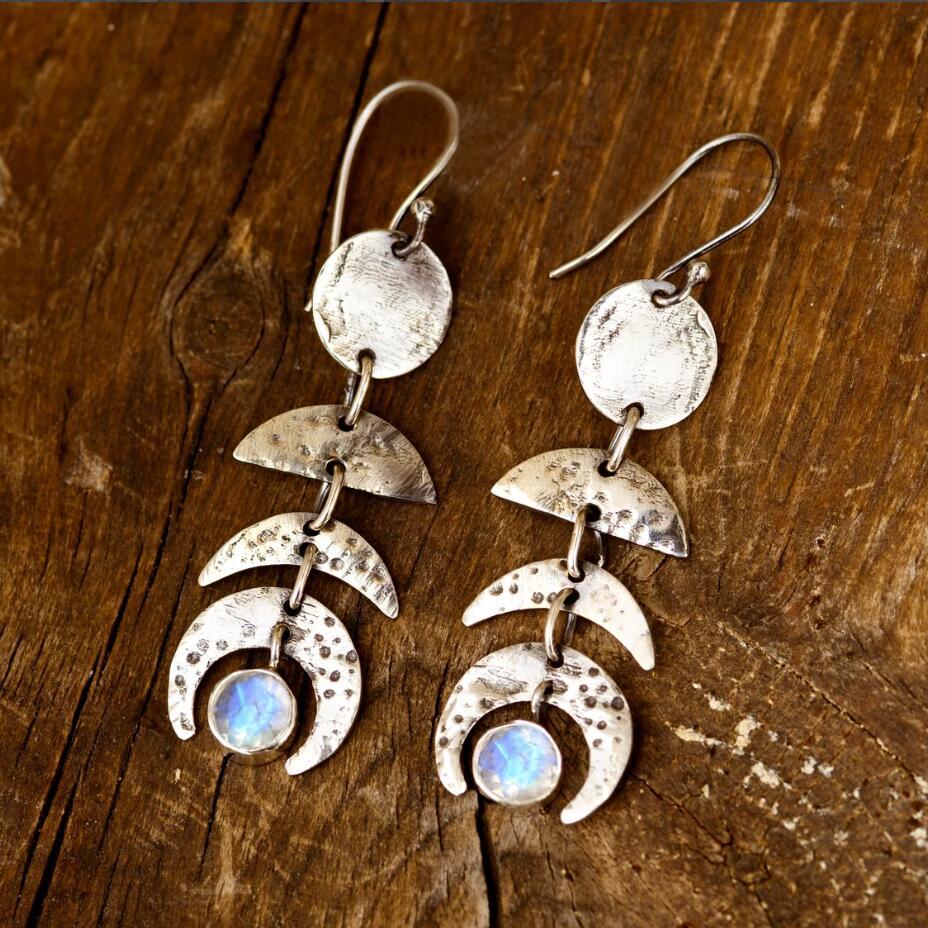 Boho Vintage Moon Cross Earrings for Women - product image 1