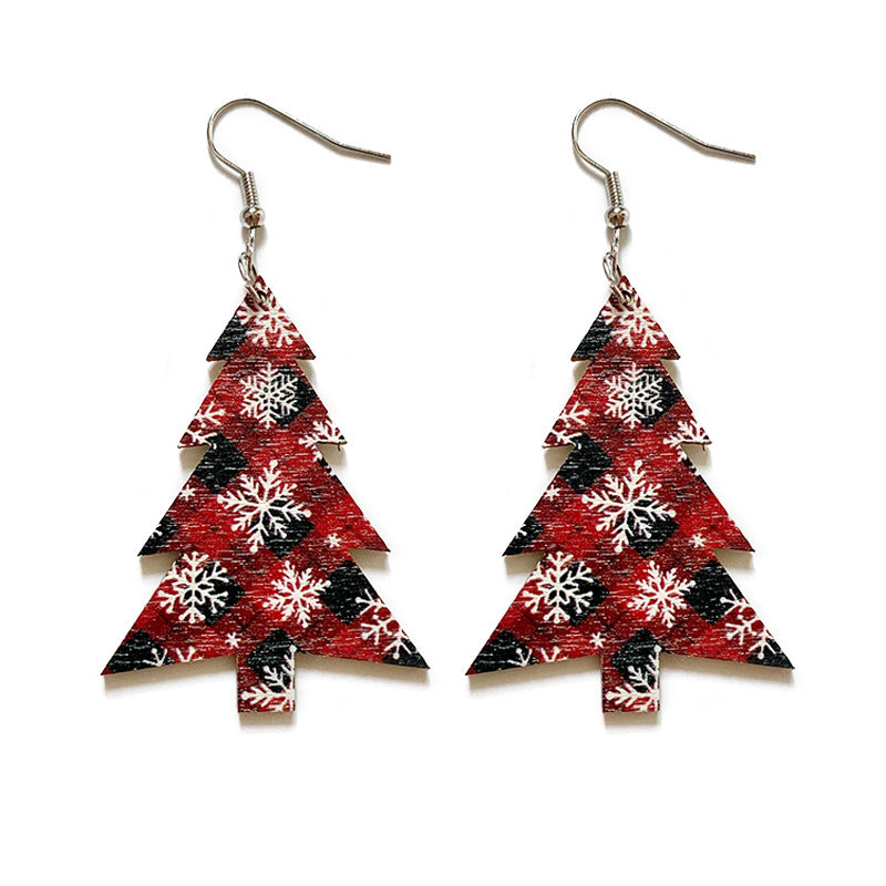Cross Wood Earrings - product image 5