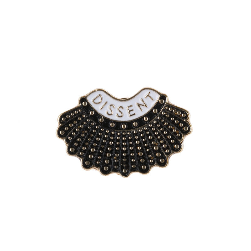 Dissent Dissident Enamel Brooch Ruth Bader Ginsburg Brooch - Shirt Collar Pin - product image 1