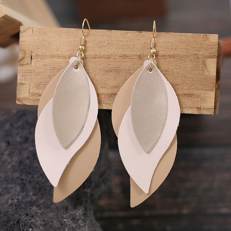 Cross Leather Earrings - product image 2