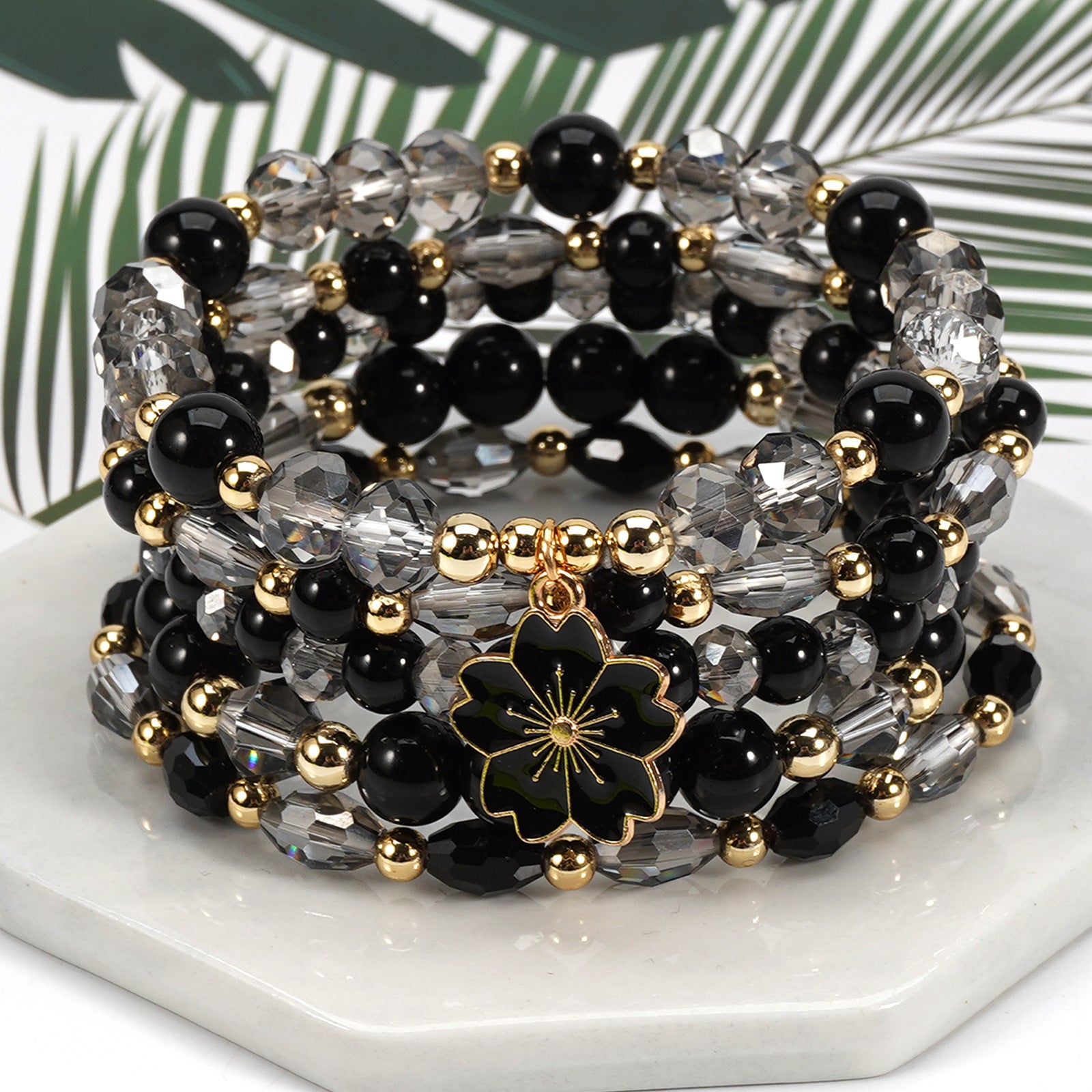 Boho Floral Cross Beaded Crystal Necklace - product image 18