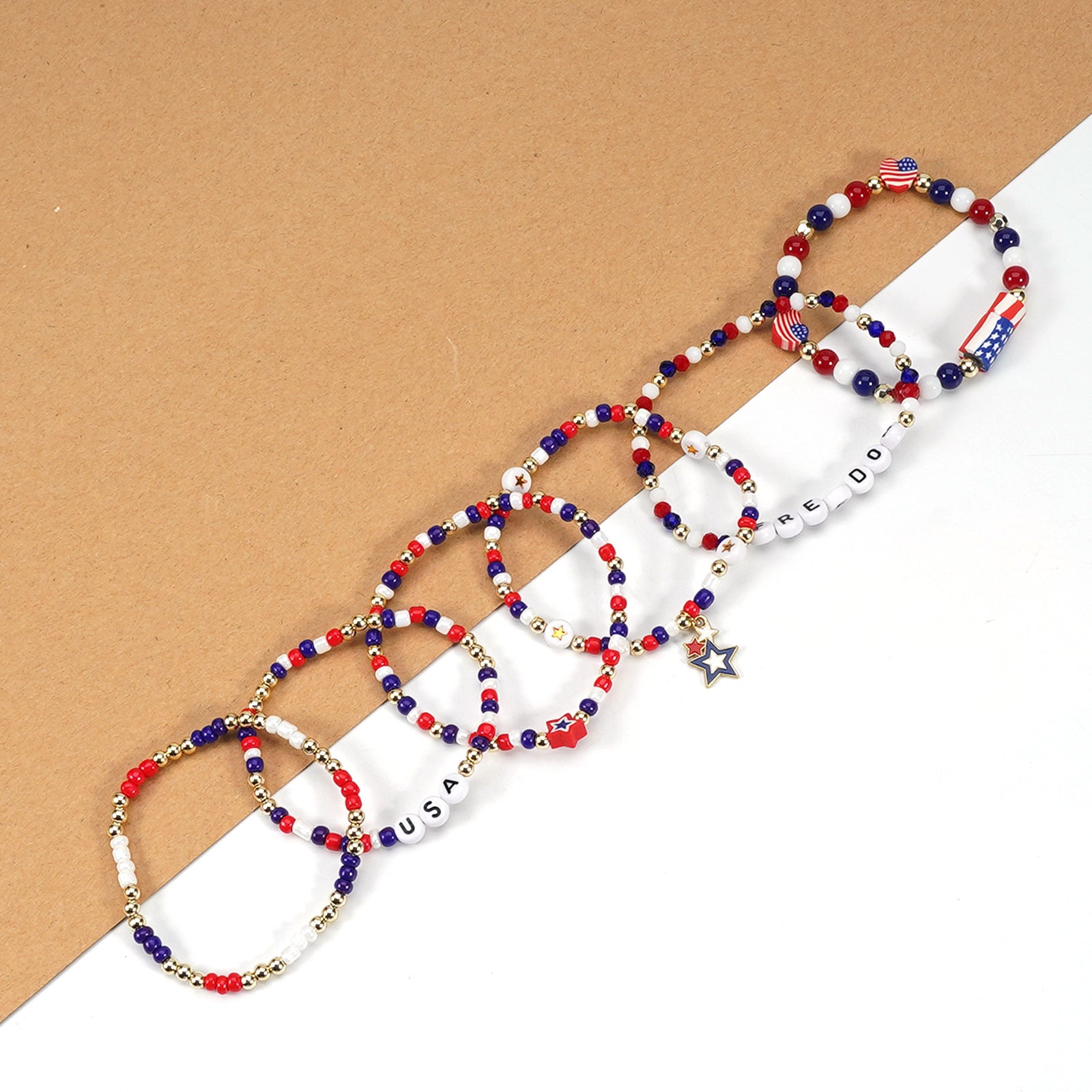 Cross Flag Beaded Bracelet