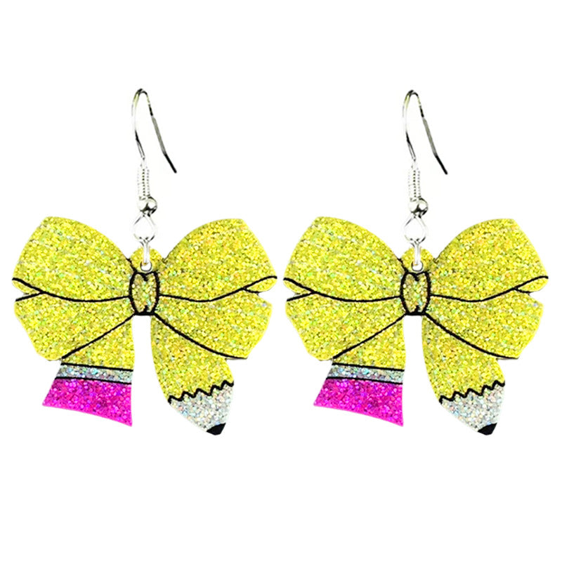 Supply Teacher Thanksgiving Earrings Sparkling and Shining for the