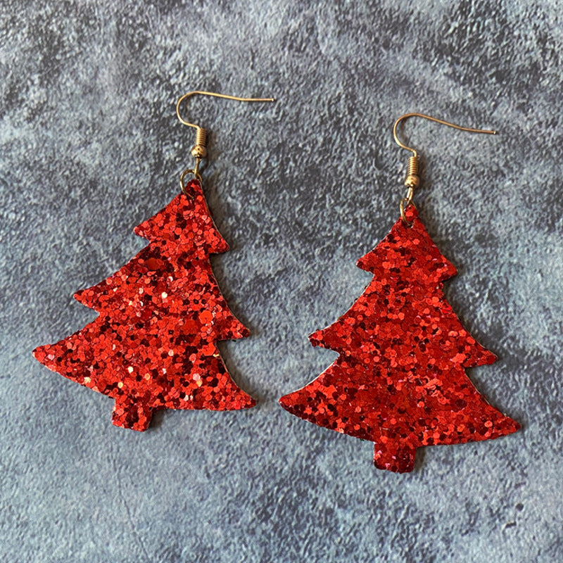 Cross Leather Earrings