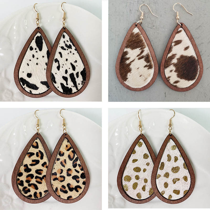 Boho Horse Leather Earrings - product image 2
