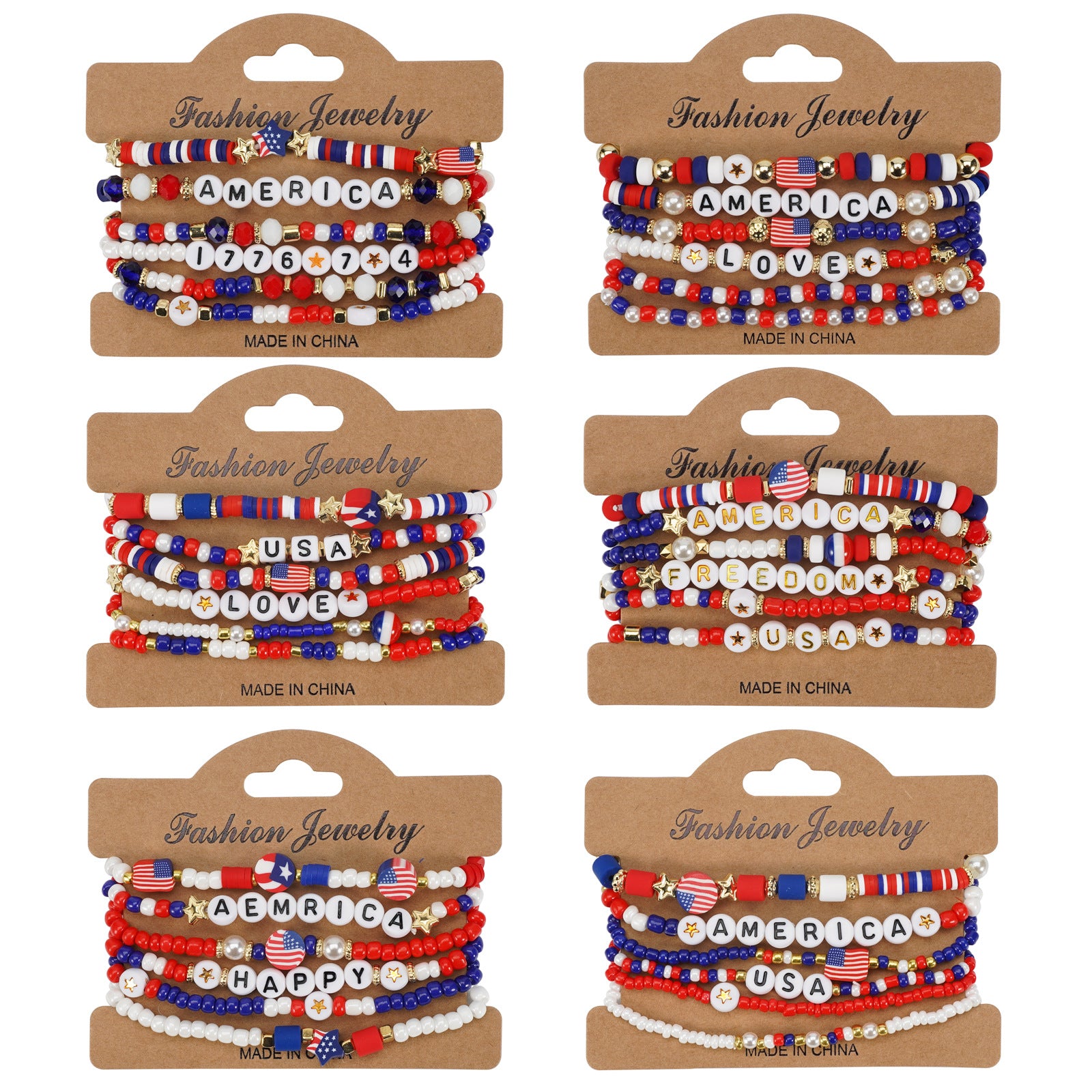 Flag Beaded Bracelet - product image 1