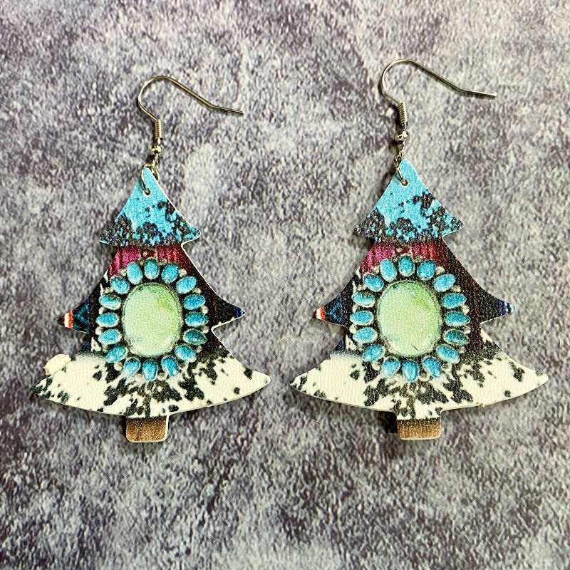 Vintage Cross Leather Earrings - product image 11