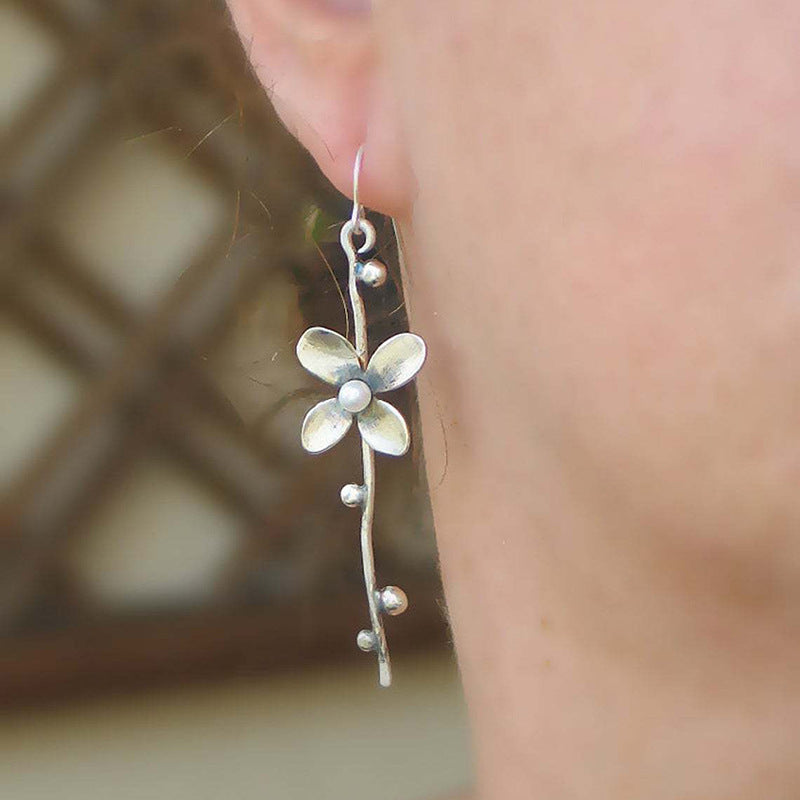 Boho Vintage Floral Cross Earrings - product image 3