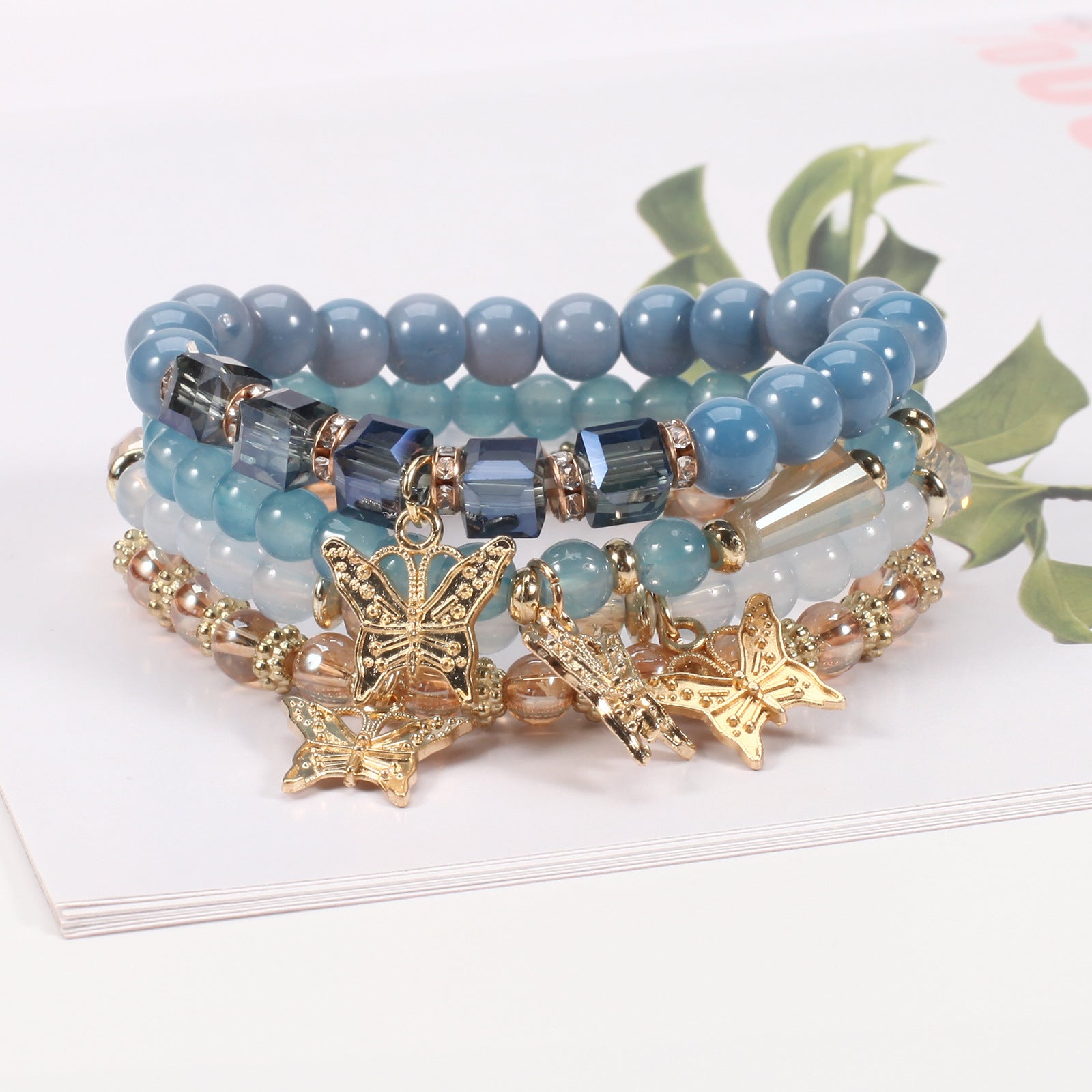 Boho Butterfly Beaded Crystal Jewelry Set - product image 23