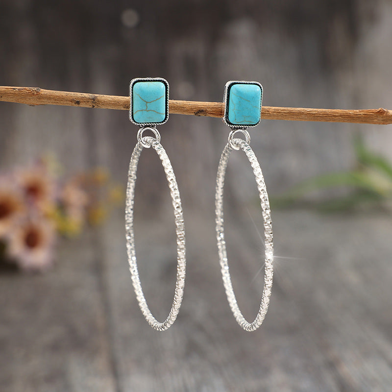 Turquoise Boho Vintage Earrings - product image 1