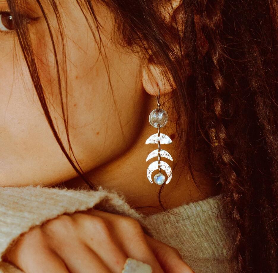 Boho Vintage Moon Cross Earrings for Women - product image 12
