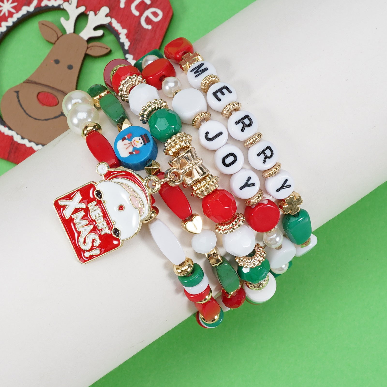 Christmas Bracelet Snowman - Christmas Tree - Santa Claus - Reindeer Antlers - product image 21