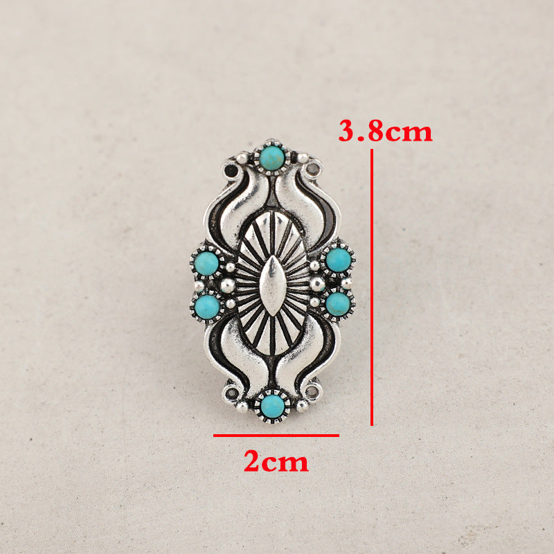 Turquoise Boho Cross Ring - product image 4