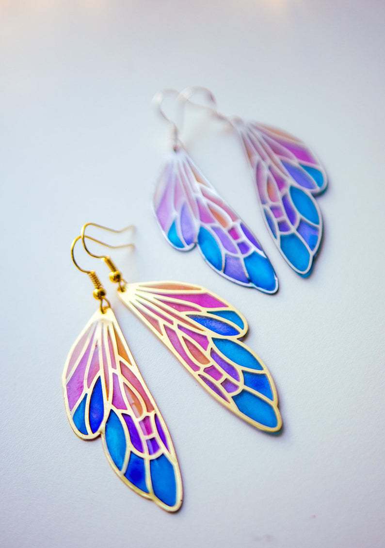Feather Cross Butterfly Earrings - product image 4