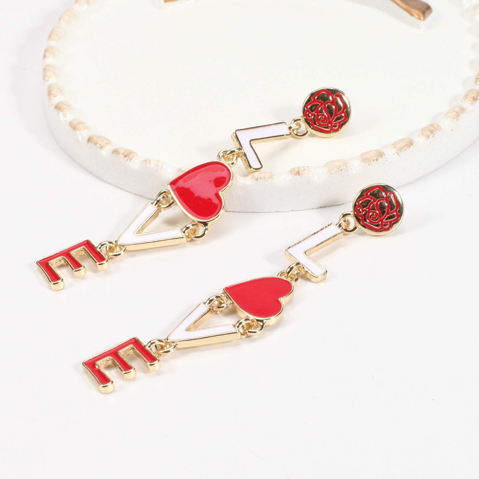 Heart Cross Crystal Earrings - product image 66